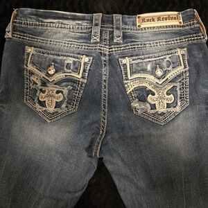 Rock Revival Blue Easy Ankle Skinny Jeans Women's Size 31